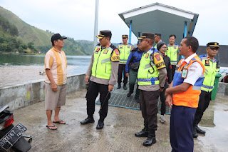 Kapolres Tanah Karo Tinjau Obek Wisata Danau Toba Tongging