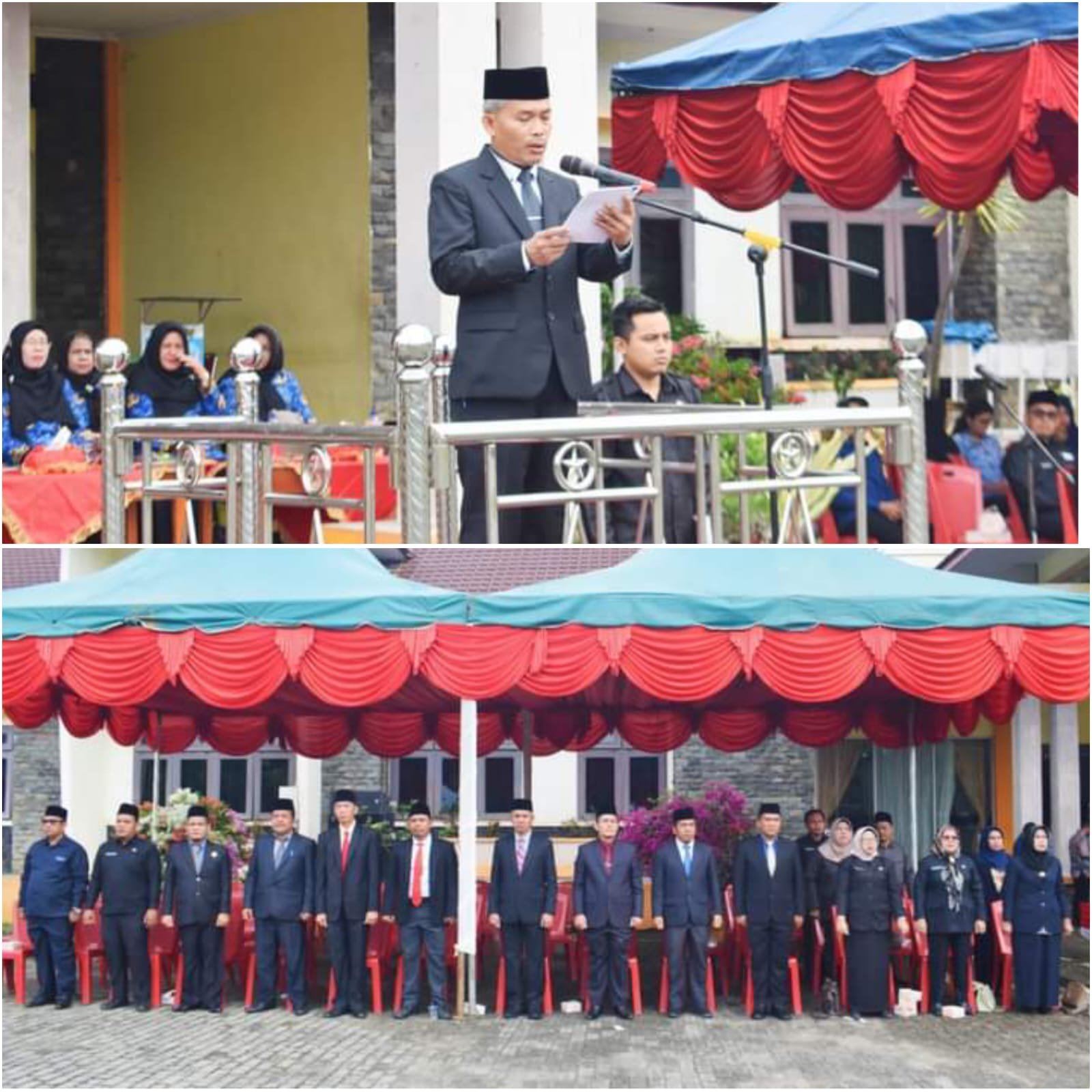 Sekdakab Palas Pimpin Upacara Peringatan Hari Otonomi Daerah ke XXVII Tahun 2023