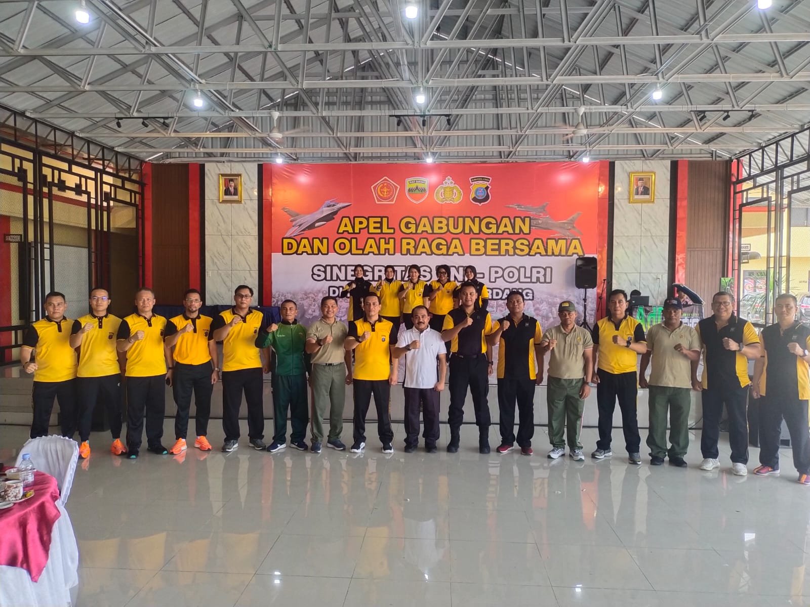 Perkuat Silaturahmi, Polresta Deli Gelar Apel Gabungan Sinergitas TNI-Polri