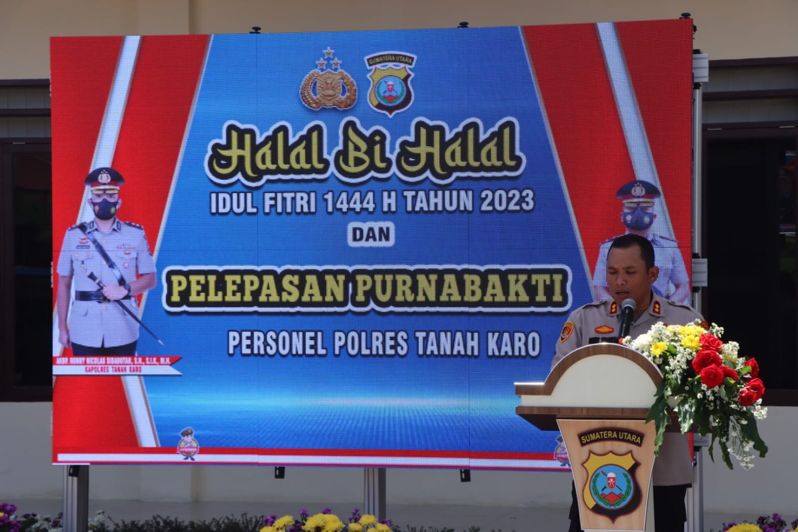 Polres Tanah Karo Gelar Halal Bihalal dan Pelepasan Purna Bakti Personil Tahun 2023