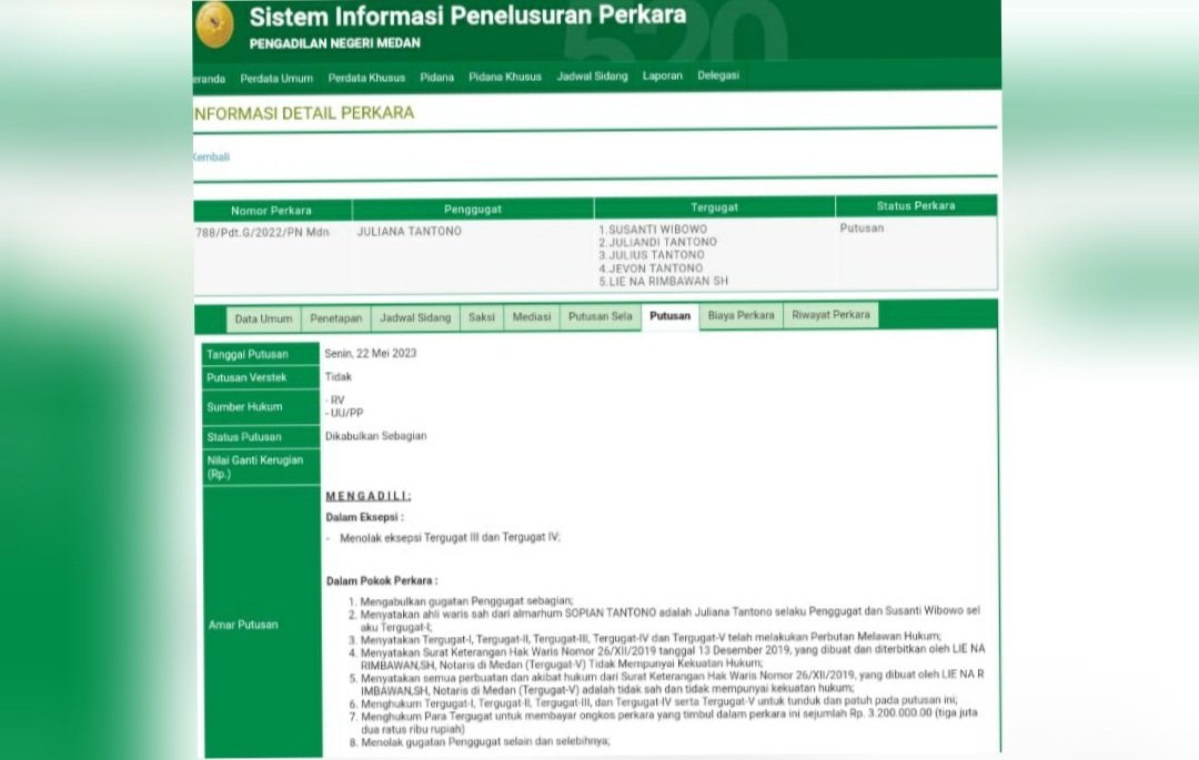 Miris! Hakim PN Medan Kabulkan Permohonan Kakak Gugat Ibu dan Adik Kandung Soal Ahli Waris