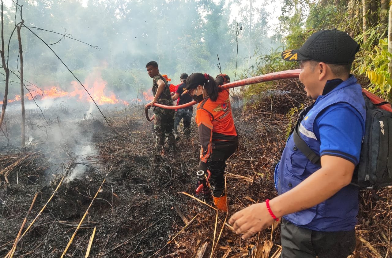 Petugas Gabungan Berhasil Padamkan 26 Hektar Lahan Terbakar di Kabupaten Barito Selatan
