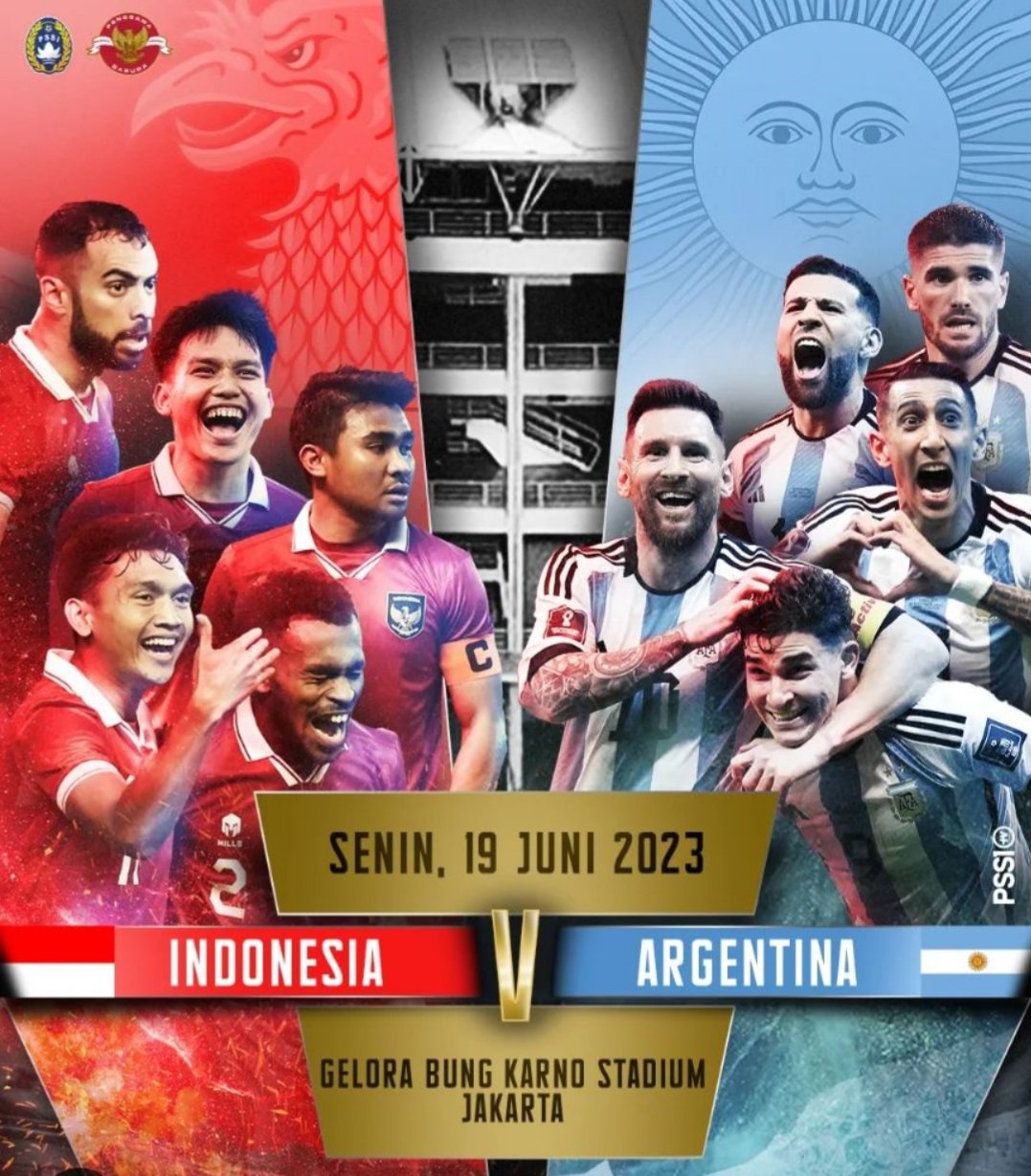 Timnas Indonesia vs Argentina di FIFA Matchday Juni 2023, Live di RCTI!