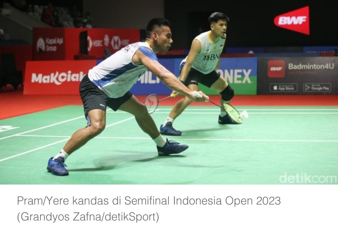 Pram/Yere Kandas di Semifinal Indonesia Open 2023
