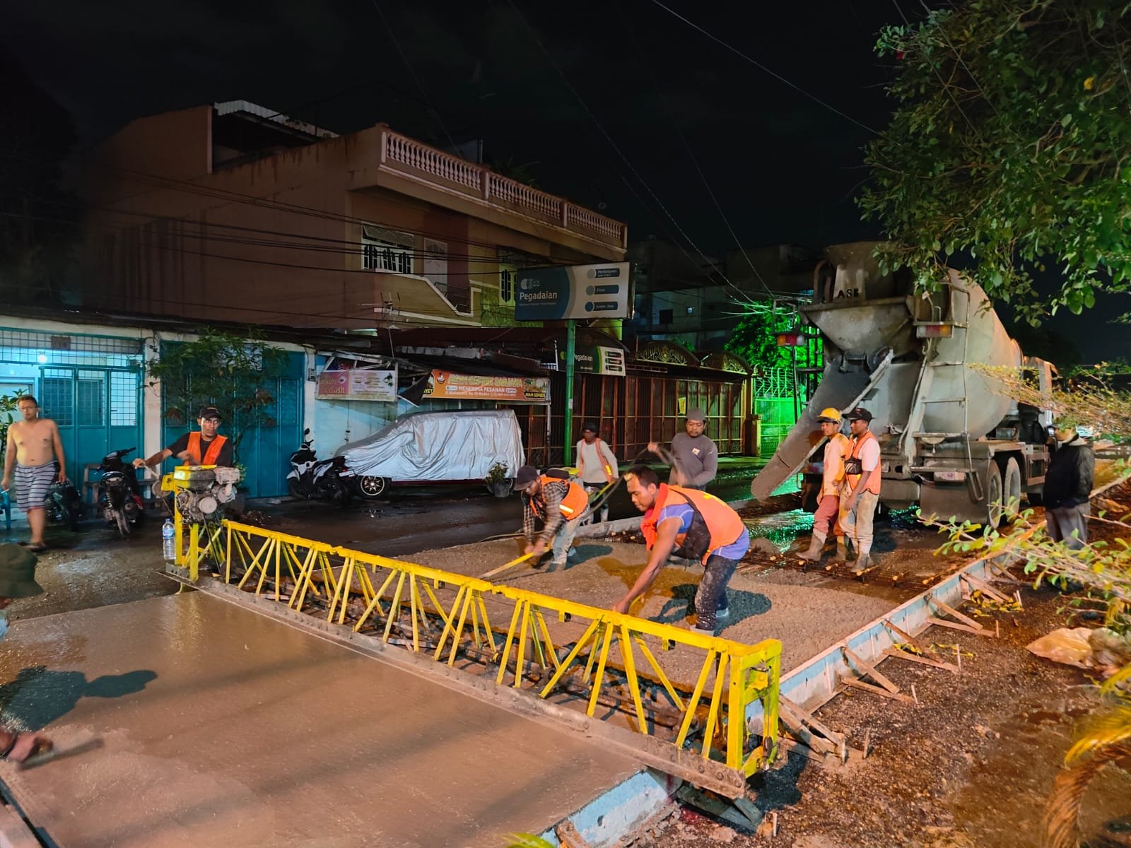 Pemko Medan Beton Jalan Gunung Mahameru