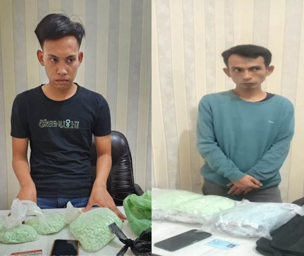 Polda Sumut Ringkus 2 Kurir 16.730 Butir Ekstasi, Dibayar Rp 500 – 800 Ribu