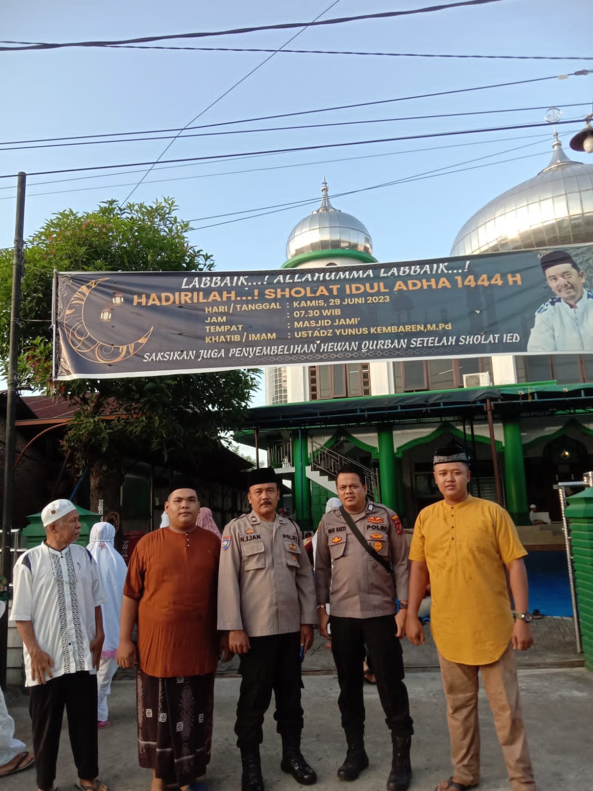 Polsek Sunggal Lakukan Pengamanan Sholat Idul Adha