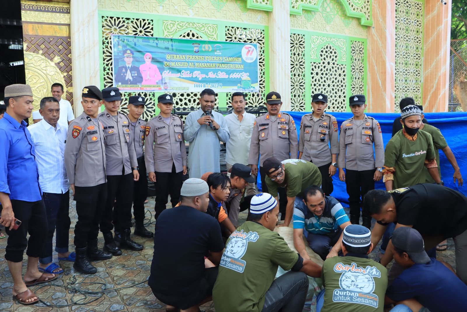 Polres Samosir Sambut Sholat Idul Adha 1444 H, dan Serahkan Hewan Qurban Presisi