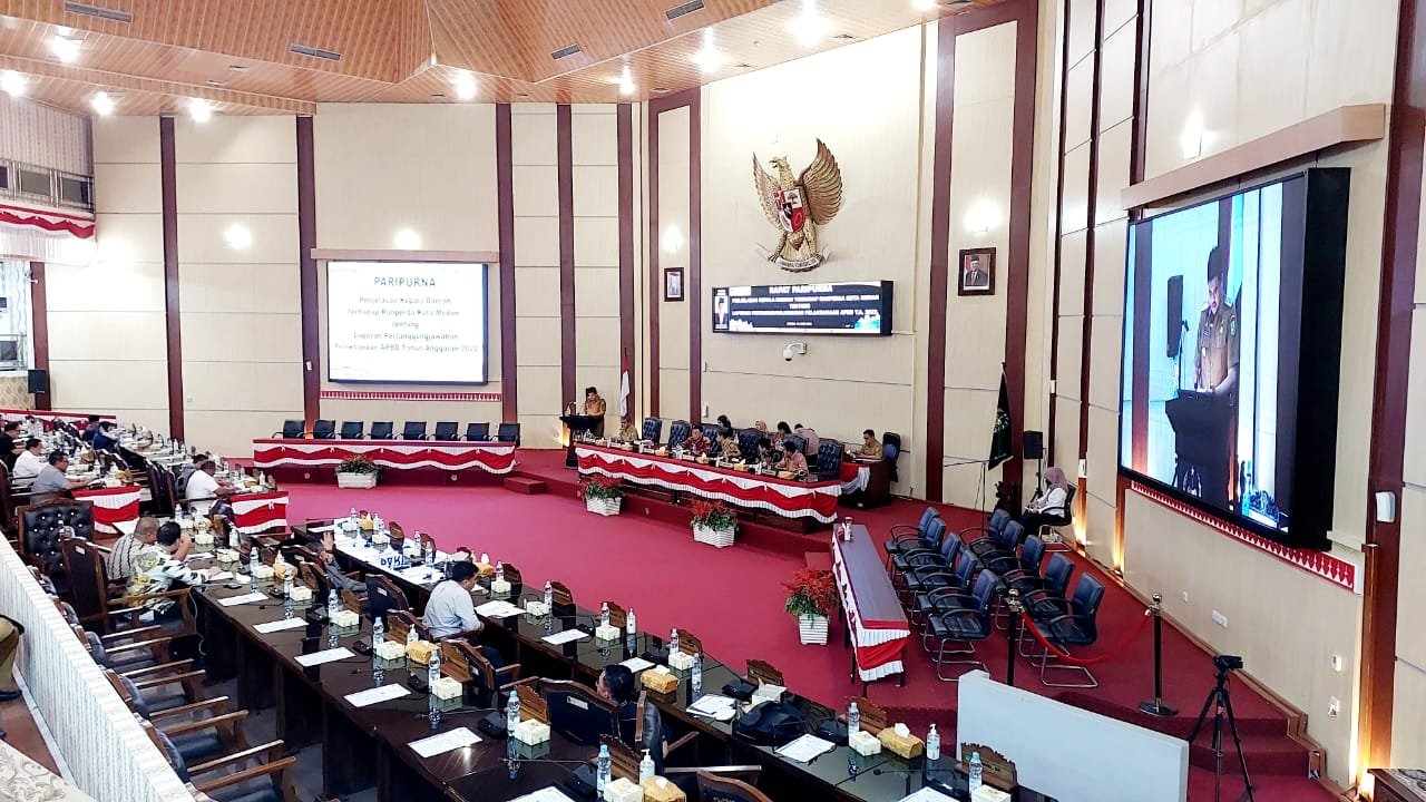 DPRD Medan Gelar Paripurna Penjelasan Walikota Tentang Ranperda Lpj APBD 2022
