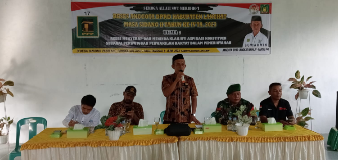 Anggota DPRD Fraksi PPP Kabupaten Langkat Laksanakan Reses Masa Sidang Ke IV TA.2023 di Pangkalan Susu.
