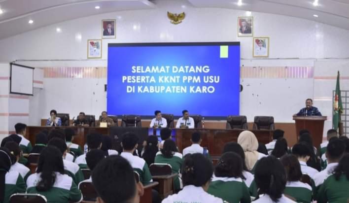 Sekda Karo Sambut Mahasiswa KKNT PPM Universitas Sumatera Utara
