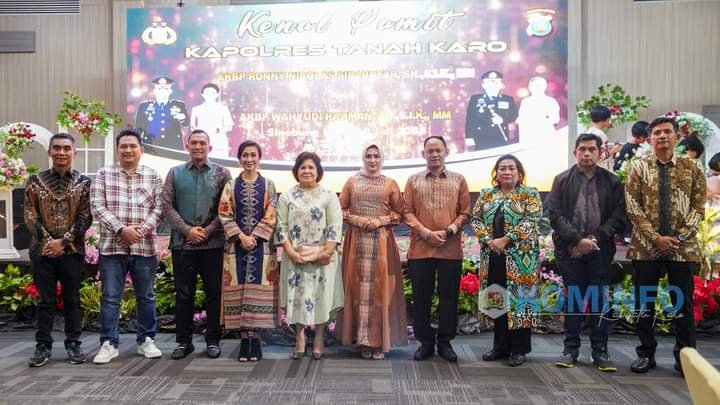 Bupati Karo Hadiri Acara Kenal Pamit Kapolres Tabah Karo