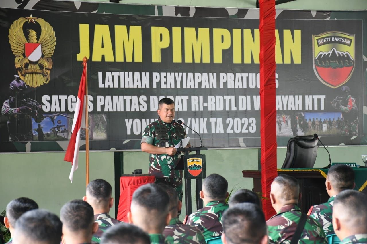 Latihan Pratugas Yonkav 6/NK, Pangdam I/BB Berikan Jam Pimpinan