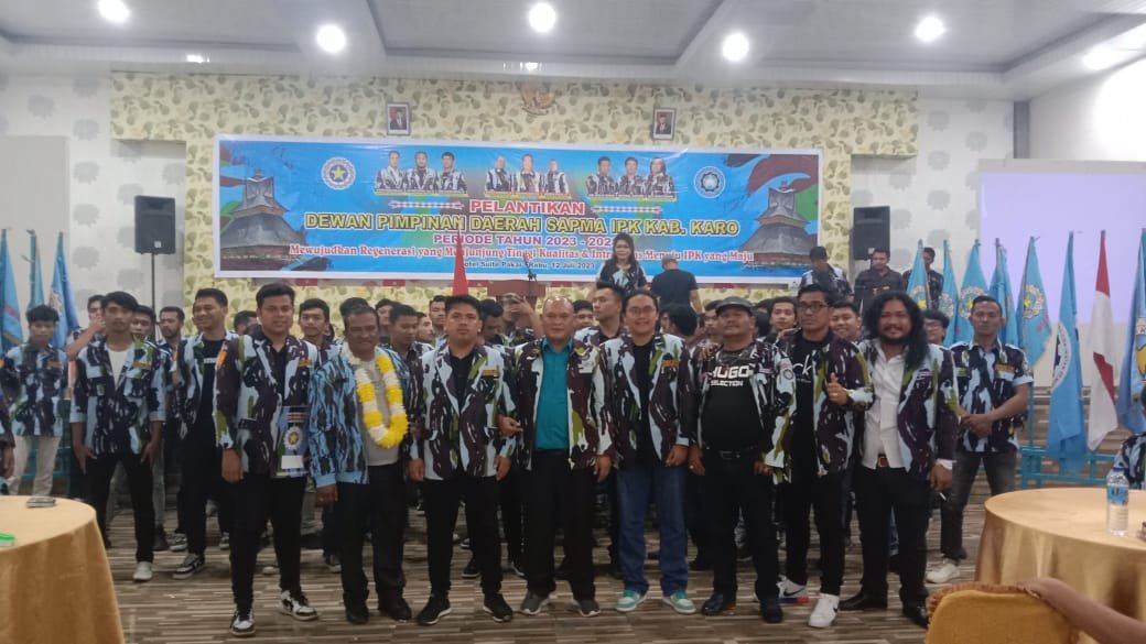Ketua DPD Lantik  SAPMA DPD IPK Kabupaten Karo Priode 2023-2028.