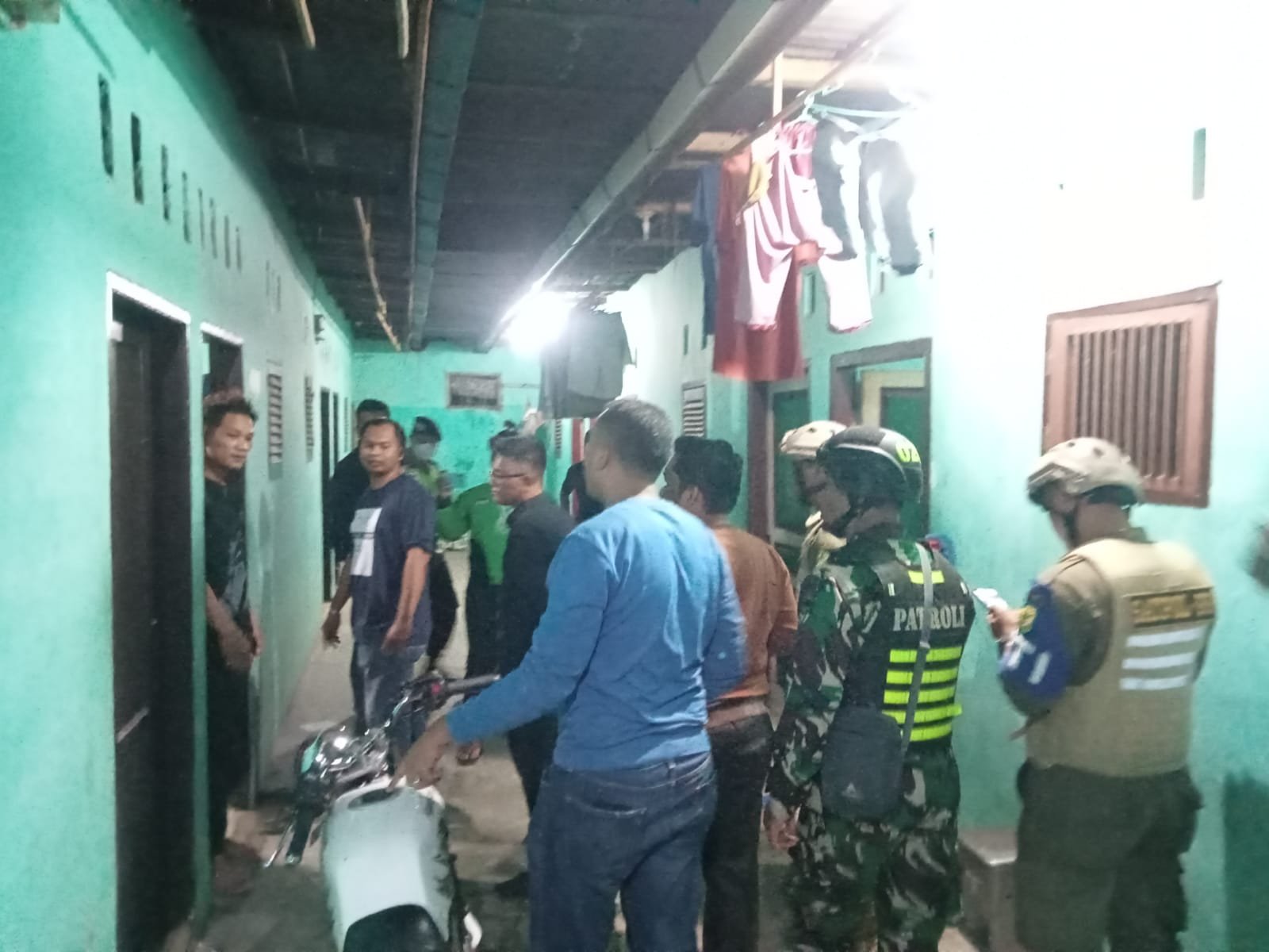 Polsek Percut Patroli Gabungan Antisipasi Genk Motor dan Razia Kost Kostan