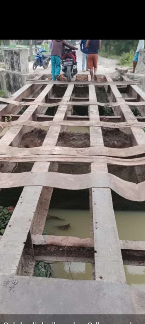 Makan Korban, Jembatan Jalan Kayu Besar Bandar Khalipah Sergai Memprihatinkan