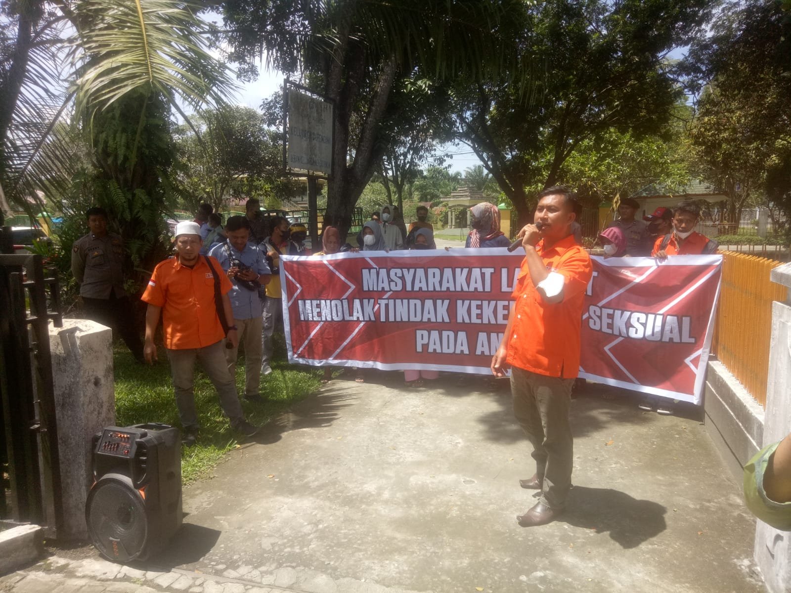 Partai Buruh Unjuk Rasa Aksi Damai Terkait Kasus Pelecehan di Kabupaten Langkat