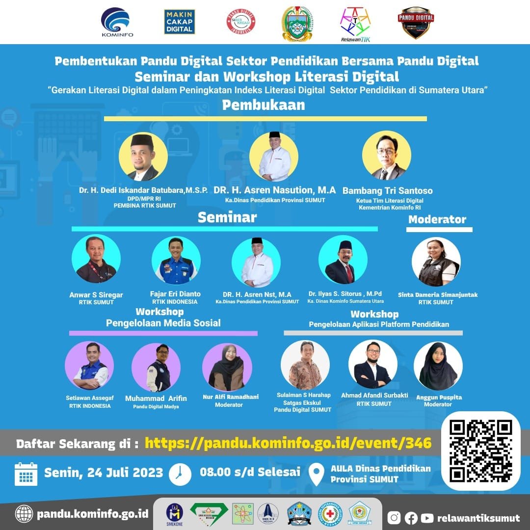 RTIK Sumut Bentuk Pandu Digital dan Kick Off Literasi Digital Provinsi Sumatera Utara
