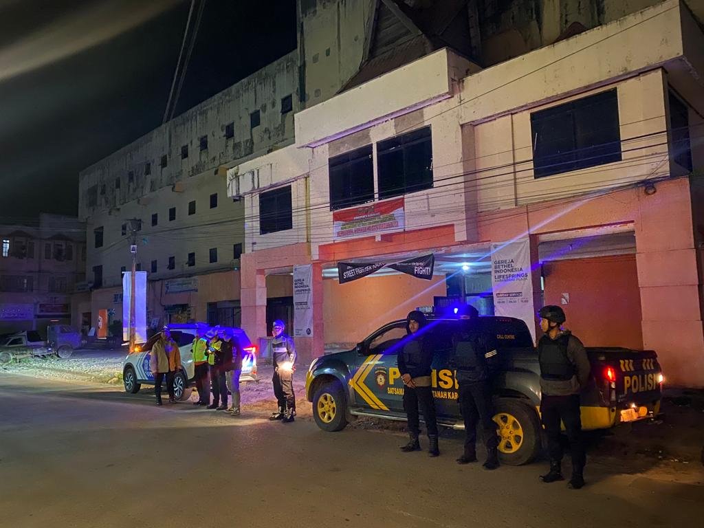 Jajaran Piket Fungsi Polres Tanah Karo Patroli Anti Begal dan Balap Liar