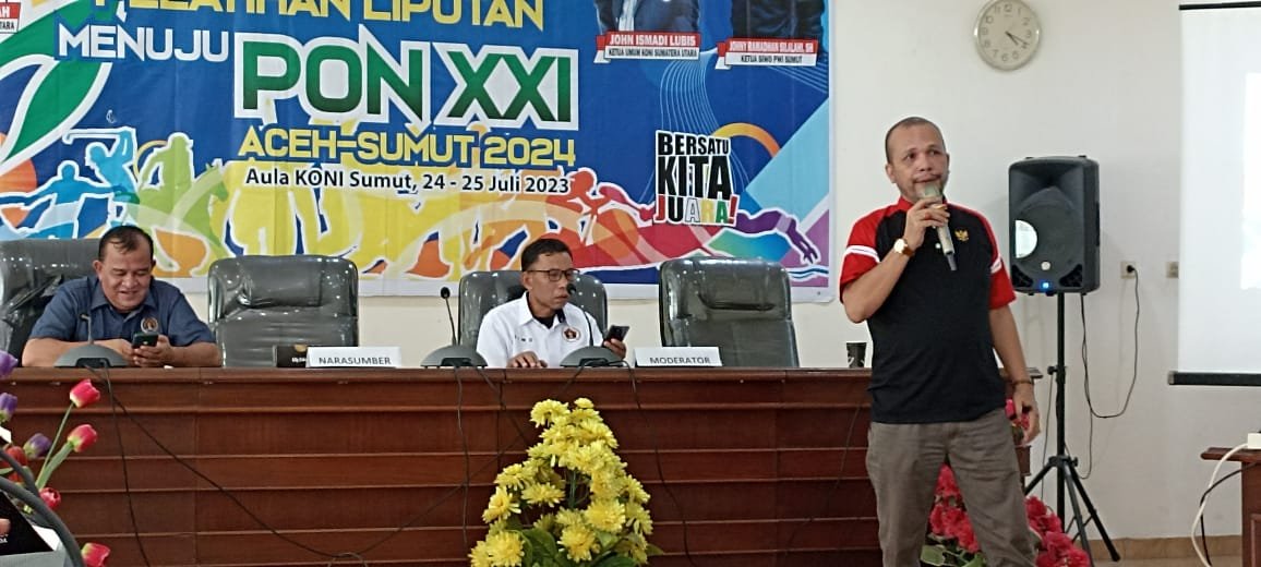 Pelatihan Liputan Menuju PON 2024 Sukses, Monang Berbagi Pengalaman Liputan Event Olahraga