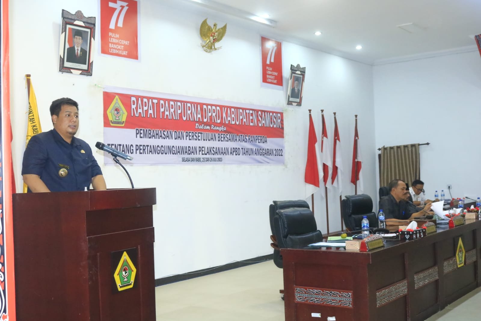 Bupati Samosir Sampaikan Laporan Pertanggungjawaban Pelaksanaan APBD 2022