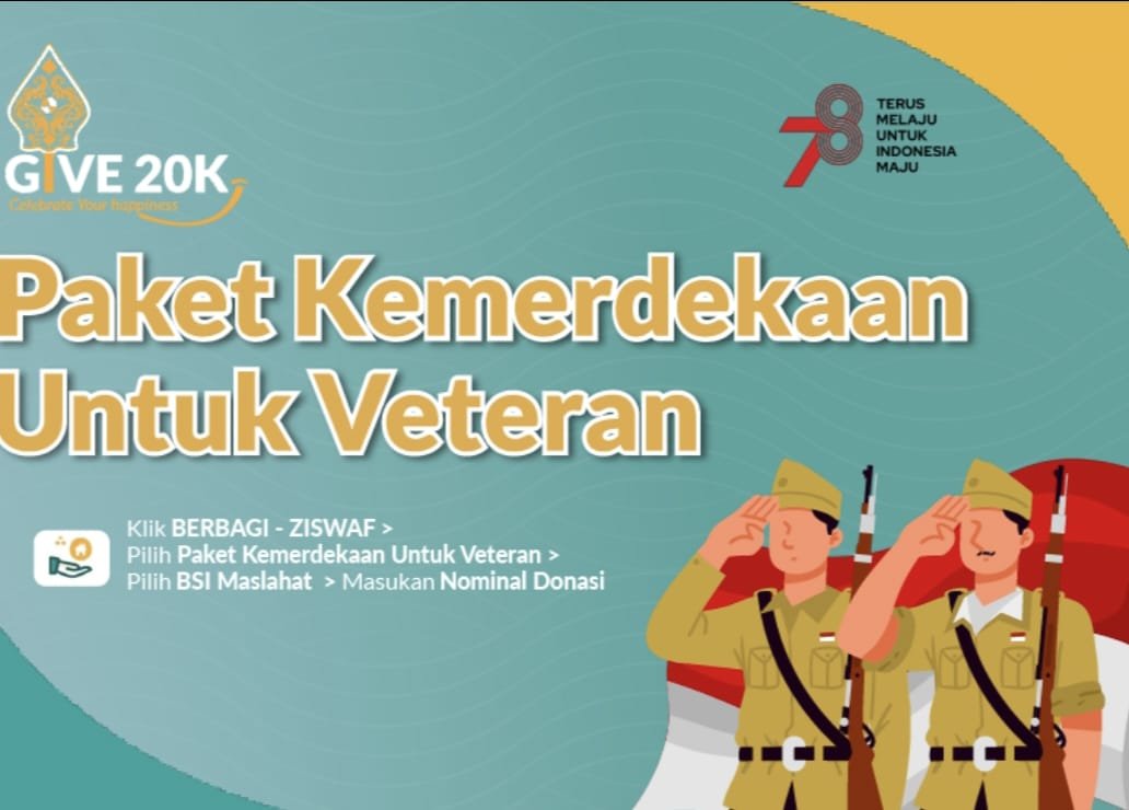 Peringati Kemerdekaan, BSI Maslahat dan BSI Bagikan Paket Kemerdekaan kepada Veteran