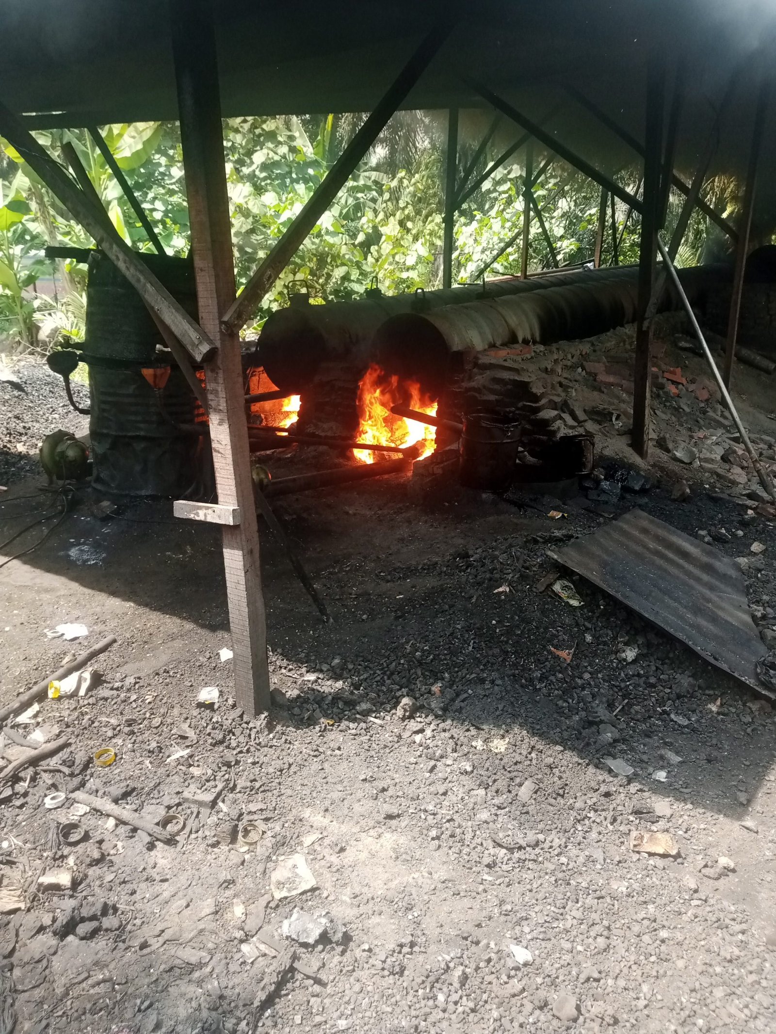 Sampai Saat Ini Pengolahan Minyak Ilegal Condensate Masih Beroperasi di Kecamatan Gebang .