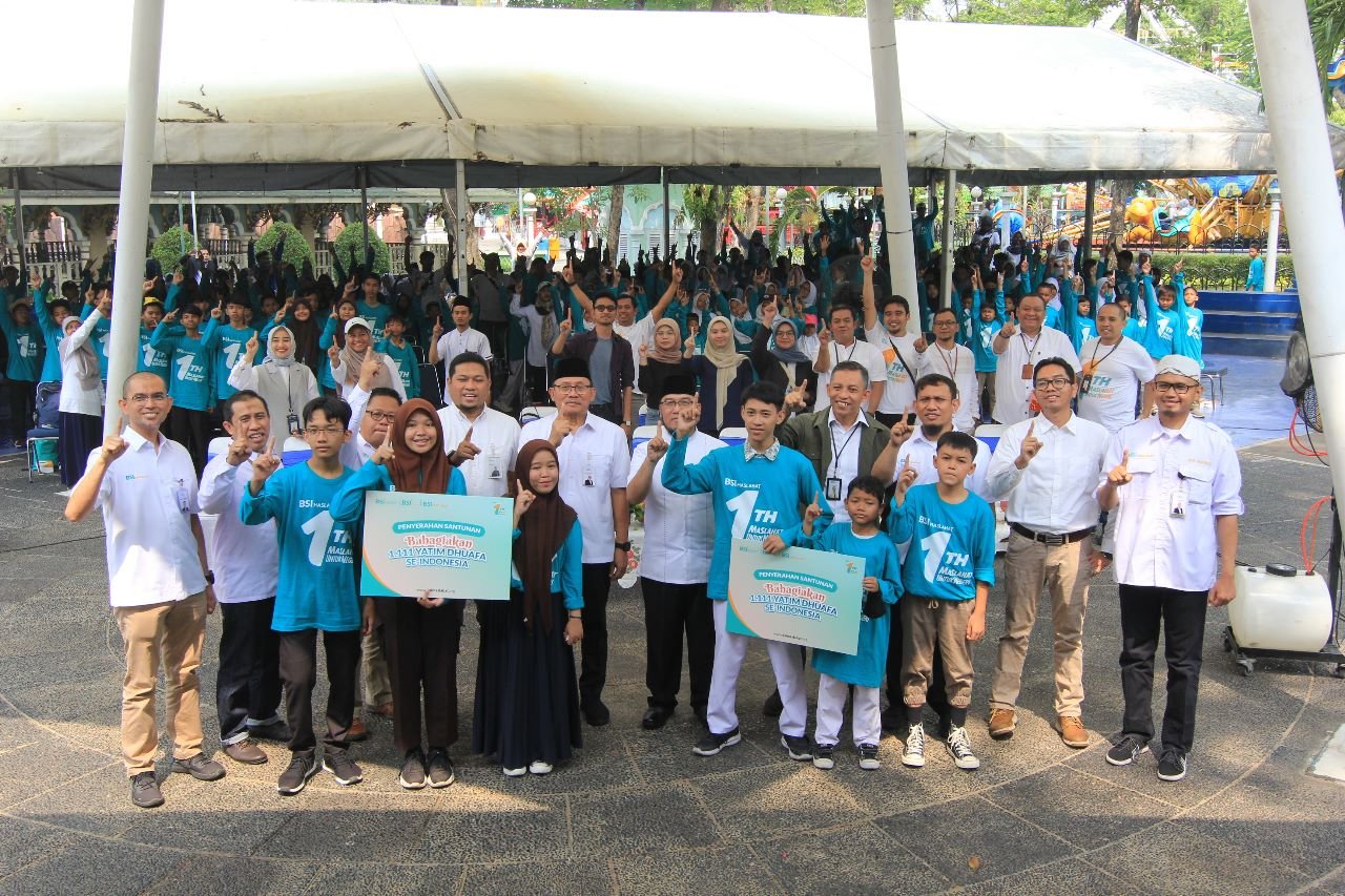 Peringati Milad ke-1, BSI Maslahat Bahagiakan 1.111 Yatim Dhuafa