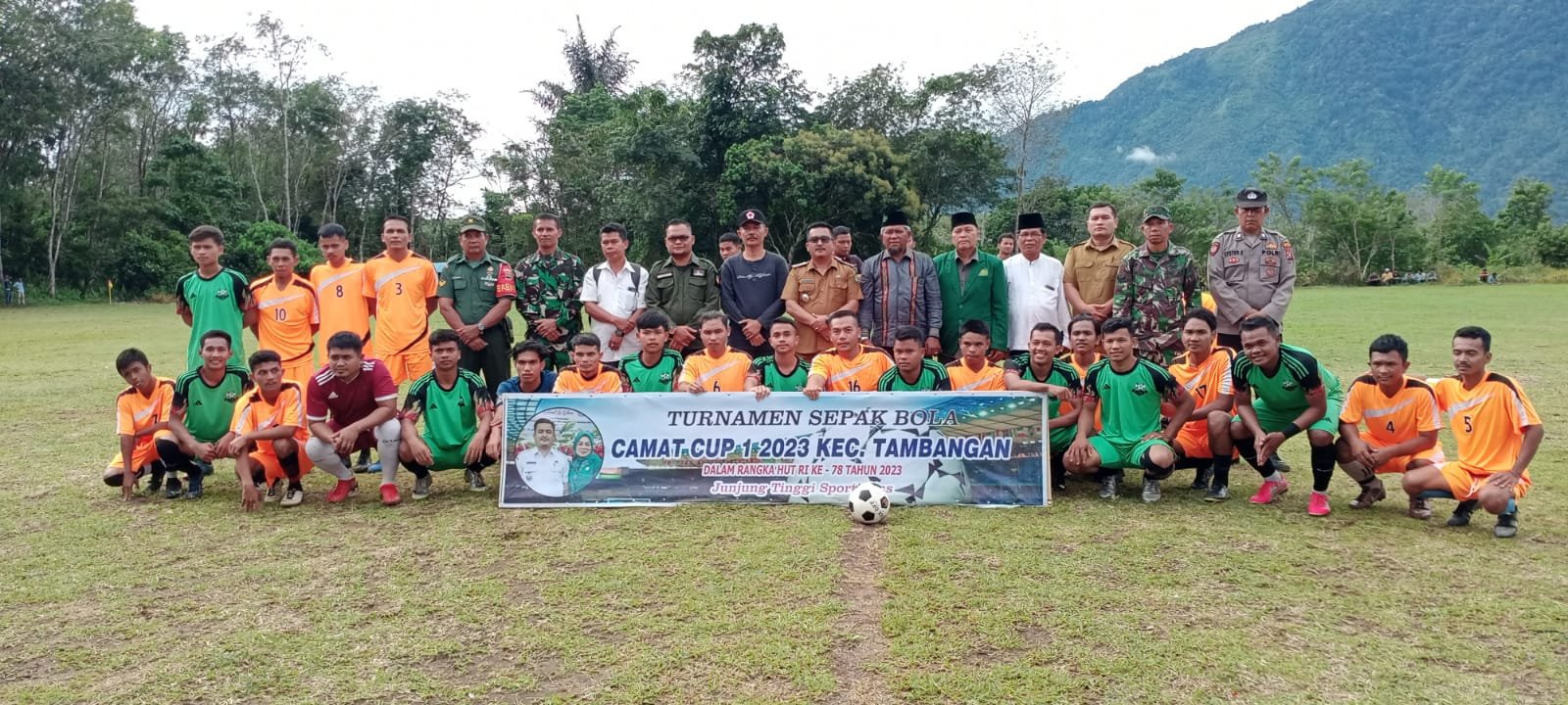 Meriahkan Peringatan HUT Ke 78 RI, Kecamatan Tambangan Adakan Turnamen Camat Cup 1 2023