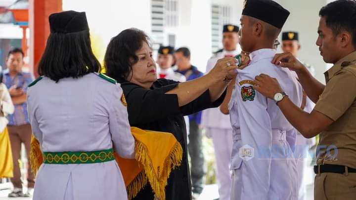 Bupati Karo Kukuhkan 65 Anggota Paskibraka Tahun 2023