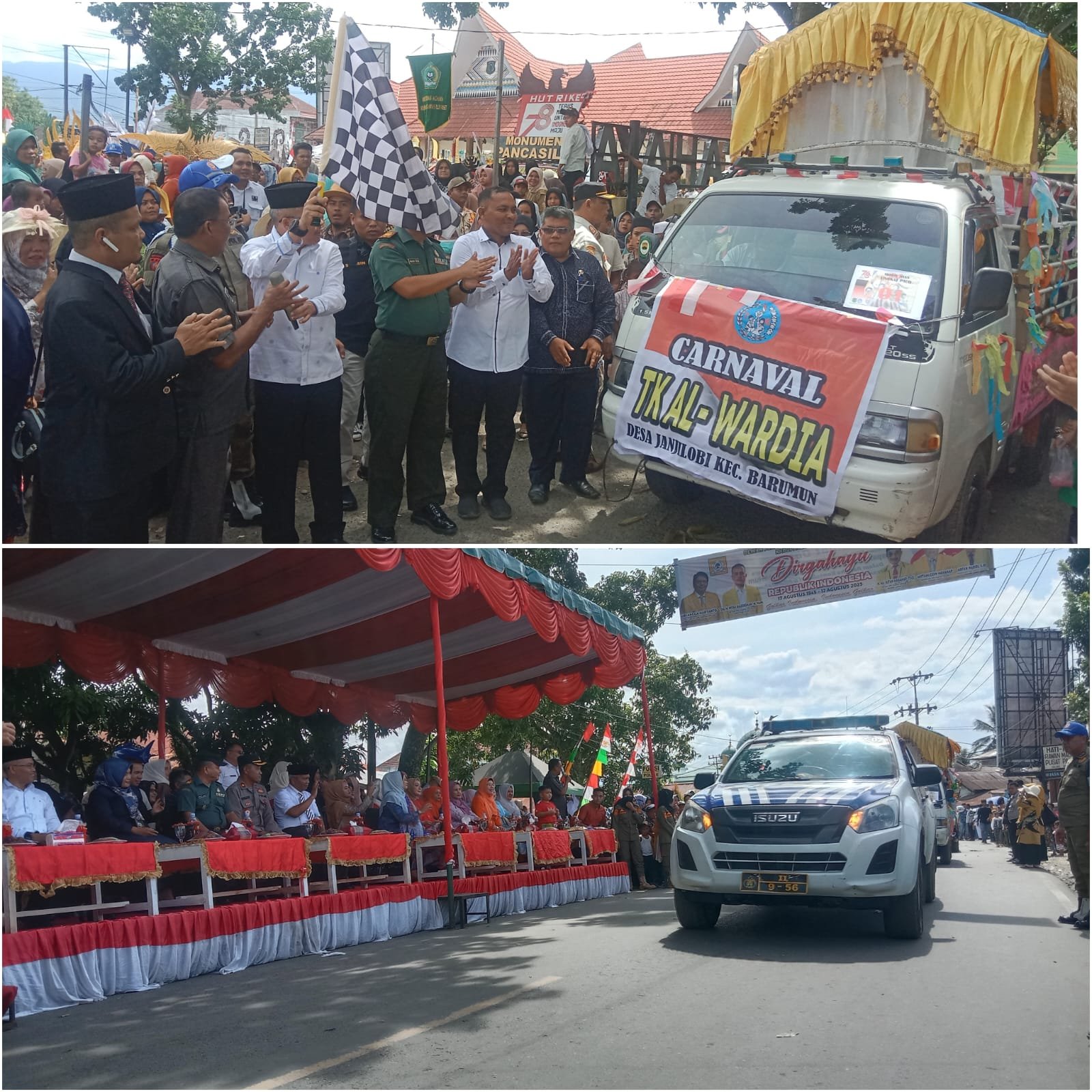 Sekdakab Palas Lepas Peserta Pawai Karnaval HUT ke-78 RI