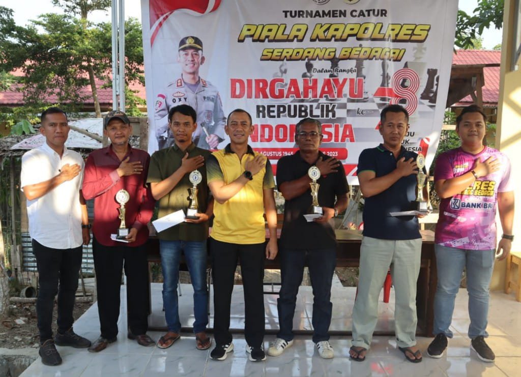 Turnamen Catur Piala Kapolres Sergai, Pertama Kali Diadakan Guna Meriahkan HUT ke-78 RI