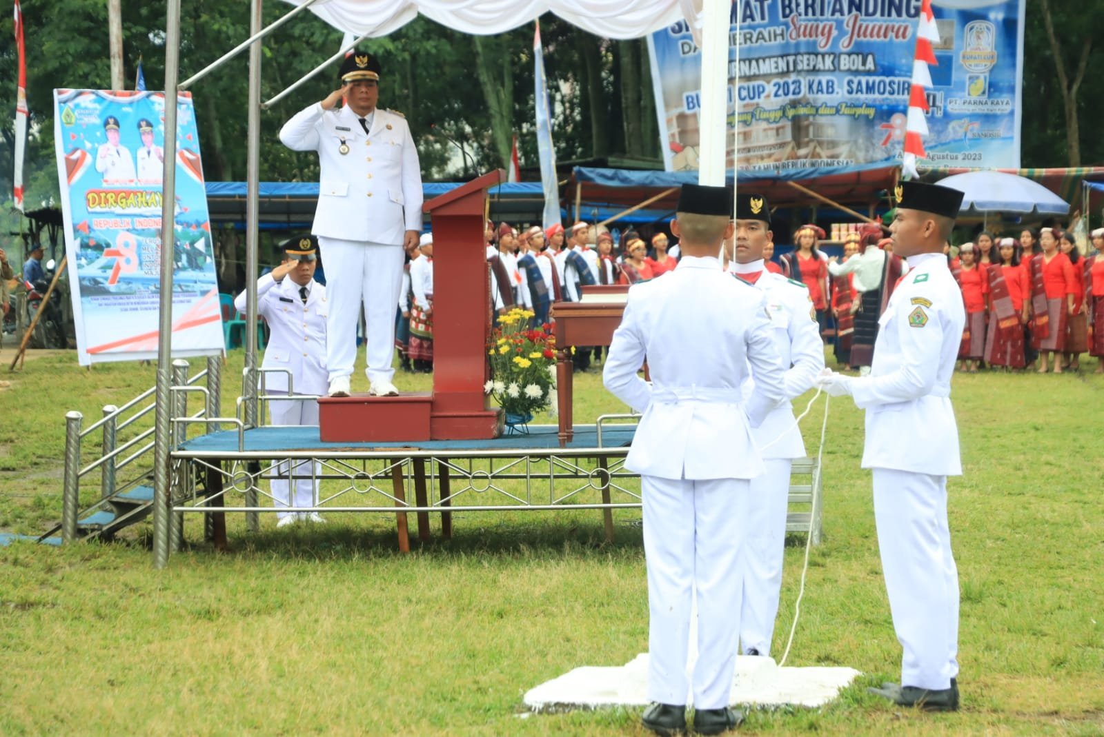 Bupati Samosir Inspektur Upacara, Peringati HUT Ke-78 RI Tahun 2023