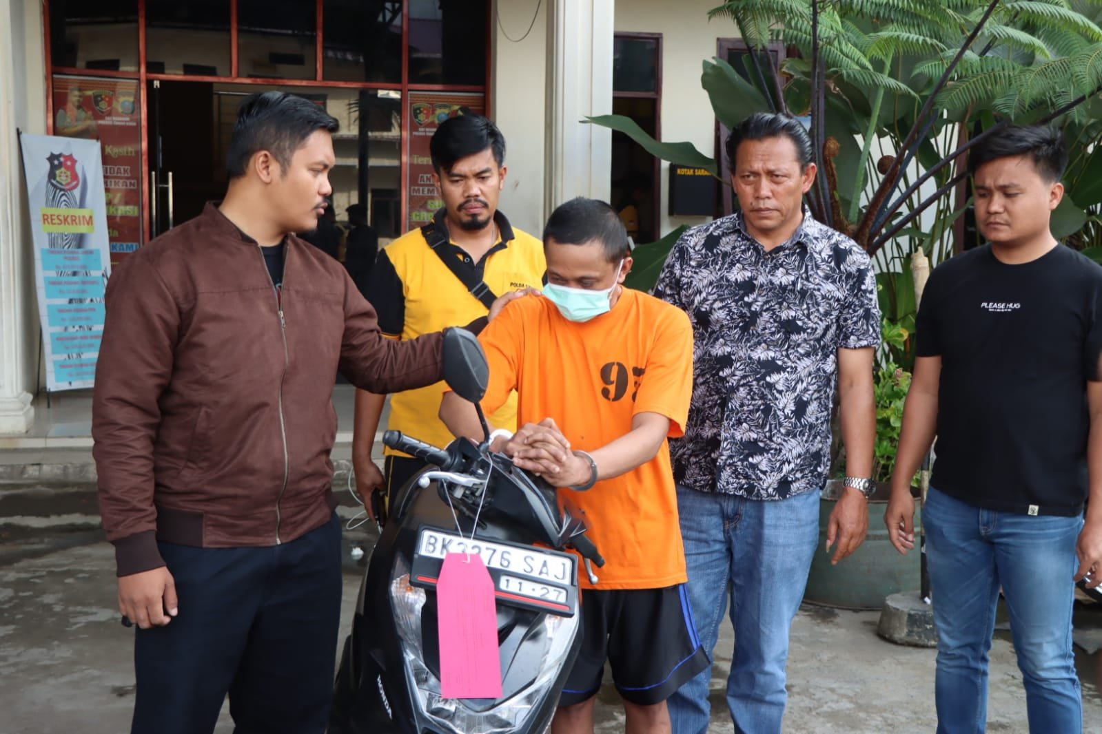 Satreskrim Polres Tanah Karo Amankan Pelaku Curanmor