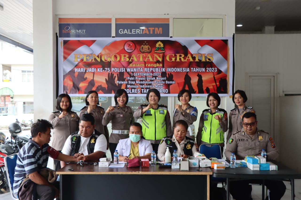 Sambut Hari Jadi Polwan Ke-75, Polres Tanah Karo Laksanakan Pengobatan Gratis