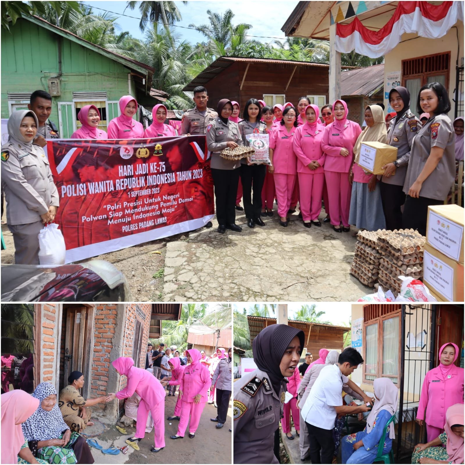 HUT Polwan Ke-75, Polwan Bersama Bhayangkari Cabang Polres Palas Gelar Baksos