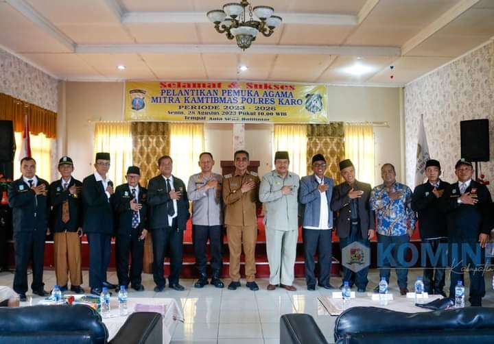 Wabup Karo Hadiri Pelantikan Pengurus Pemuka Agama Mitra Kamtibmas Polres Karo