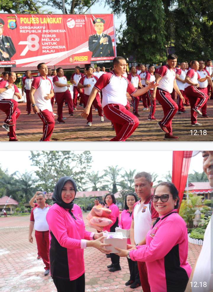 Semarak HUT Kemerdekaan RI ke 78 & Hari Jadi Polwan ke 75, Polres Langkat Mengadakan Beragam Perlombaan.