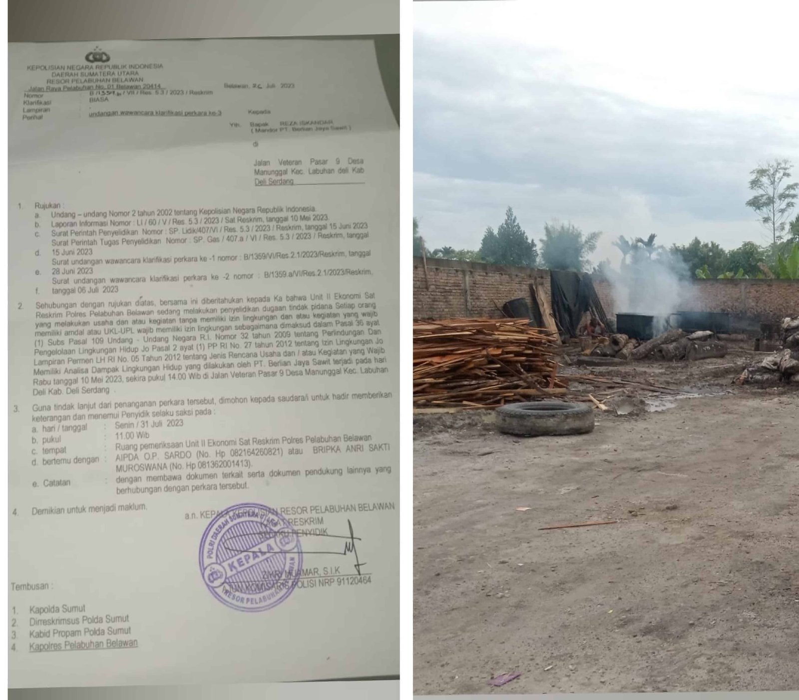 4 kali Dilayangkan Surat Pemanggilan Tak Kunjung Datang, AKP Zikri : Akan Kita Gandeng Dinas Terkait