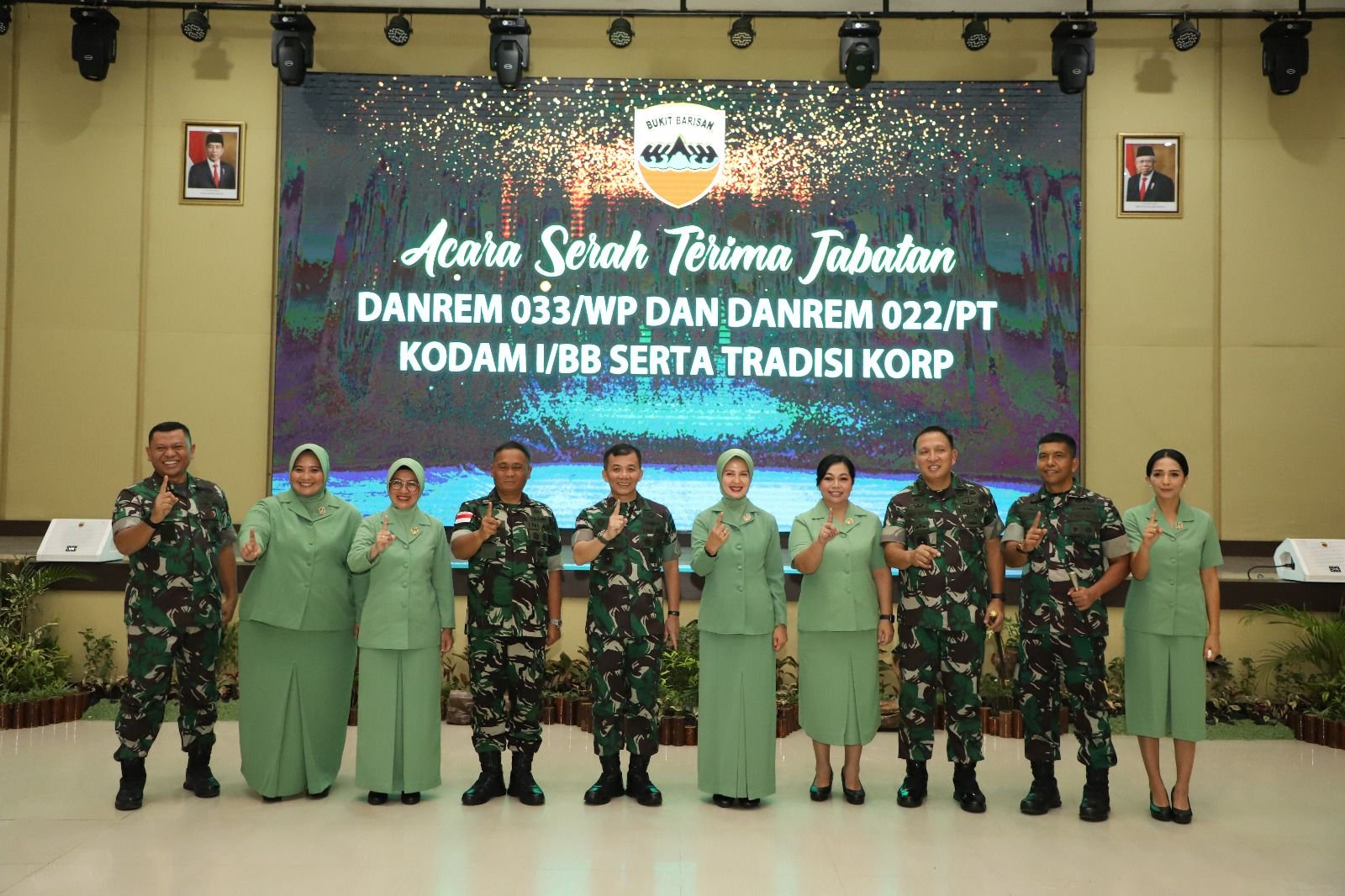 Pangdam I/BB Pimpin Serahterima Danrem 033/WP dan Danrem 022/PT