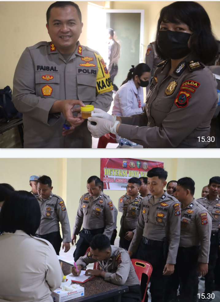 Deteksi Dini Penyalahgunaan Narkotika, Polres Langkat Cek Urine Anggota Polri dan ASN