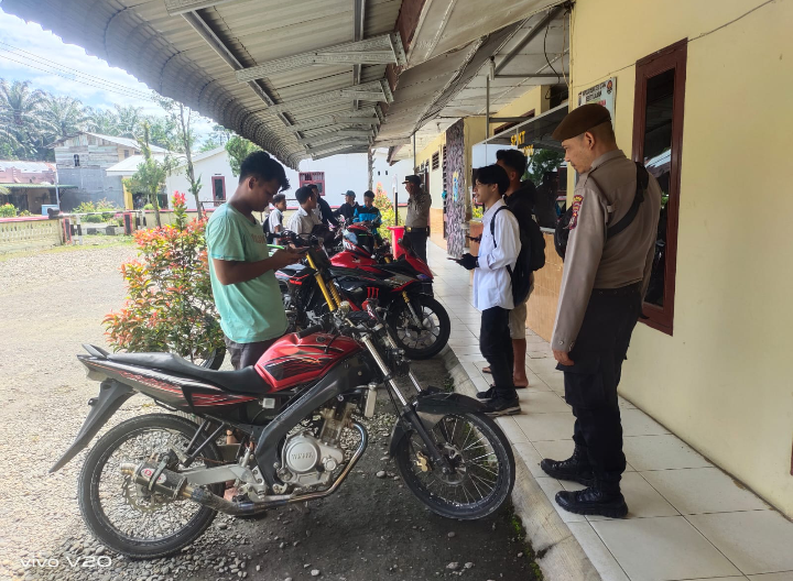 Polsek Bohorok Polres Langkat Amankan Sepeda Motor Pergunakan Knalpot Blong.