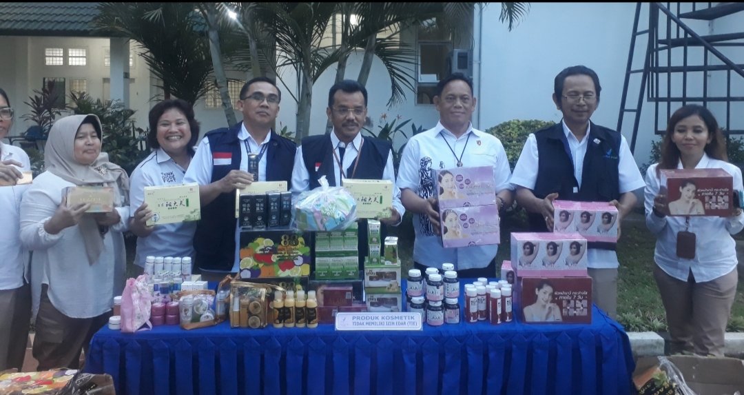 BBPOM Amankan Kosmetik Tanpa Izin Edar Senilai Rp825 Juta