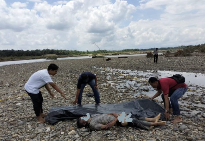 Mayat Pria Ditemukan di Aliran Sungai Batang Serangan