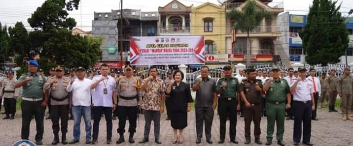 Bupati Karo Hadiri Apel Gelar Pasukan Operasi Mantap Brata Toba Tahun 2023-2024