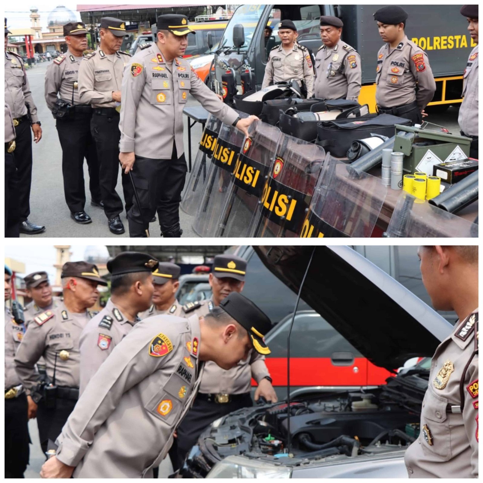 Jelang Pemilu, Kapolresta Deli Serdang Cek Kendaraan Dinas dan Perlengkapan Dalmas