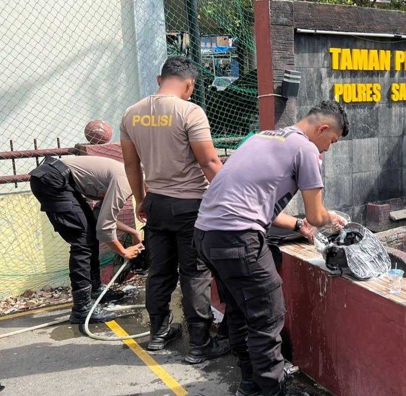 Polres Samosir Mantapkan Kesiapan Pemilu 2024 dan Siapkan Peralatan Dalmas