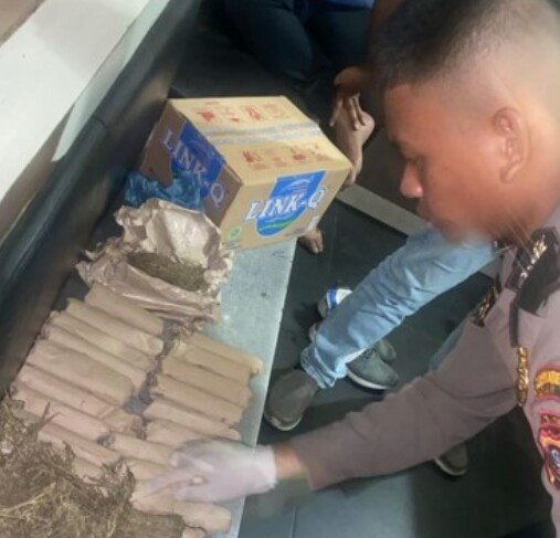 Samapta Polrestabes Medan Temukan 23 Bungkus Ganja tak Bertuan