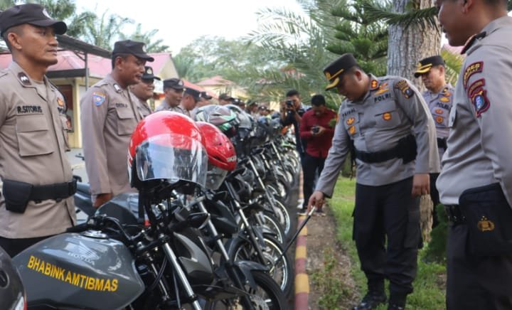 Polres Langkat Laksanakan Apel Kesiapan Satgas dan Cek Sarpras/Almatsus