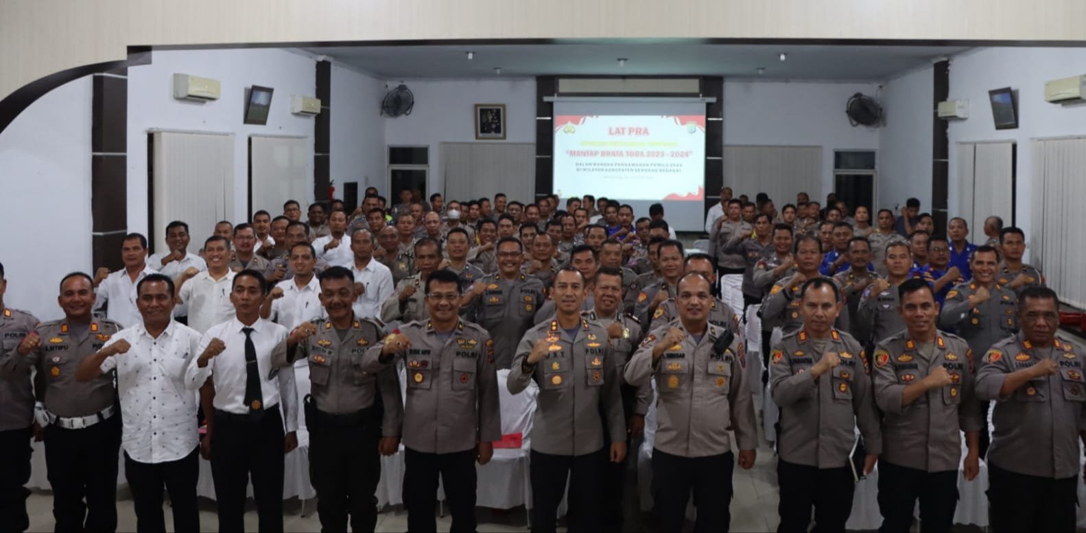 PAM Pemilu 2024, Kapolres Sergai Buka Latihan Pra OMB Toba 2023